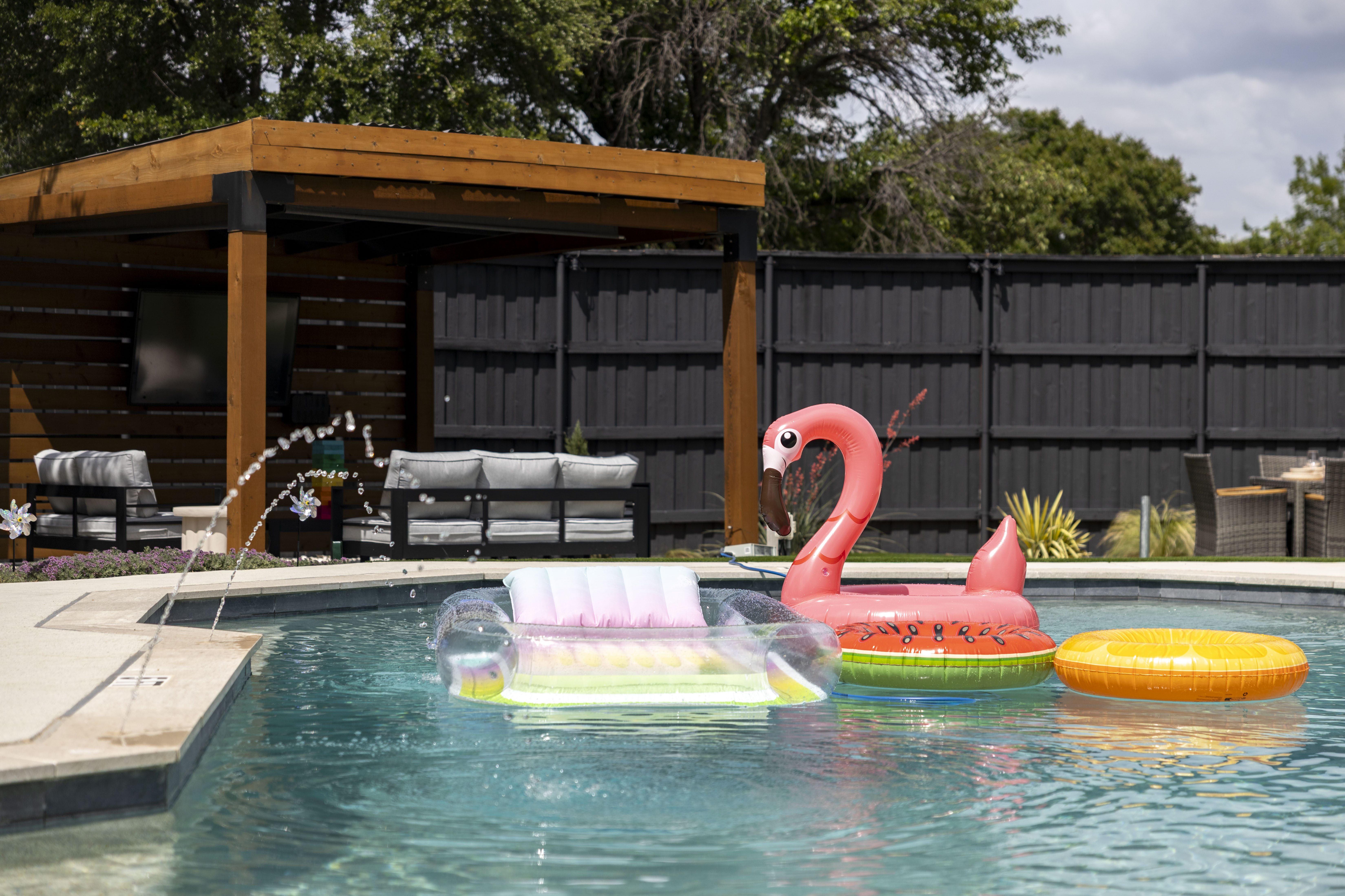 Private backyard pool