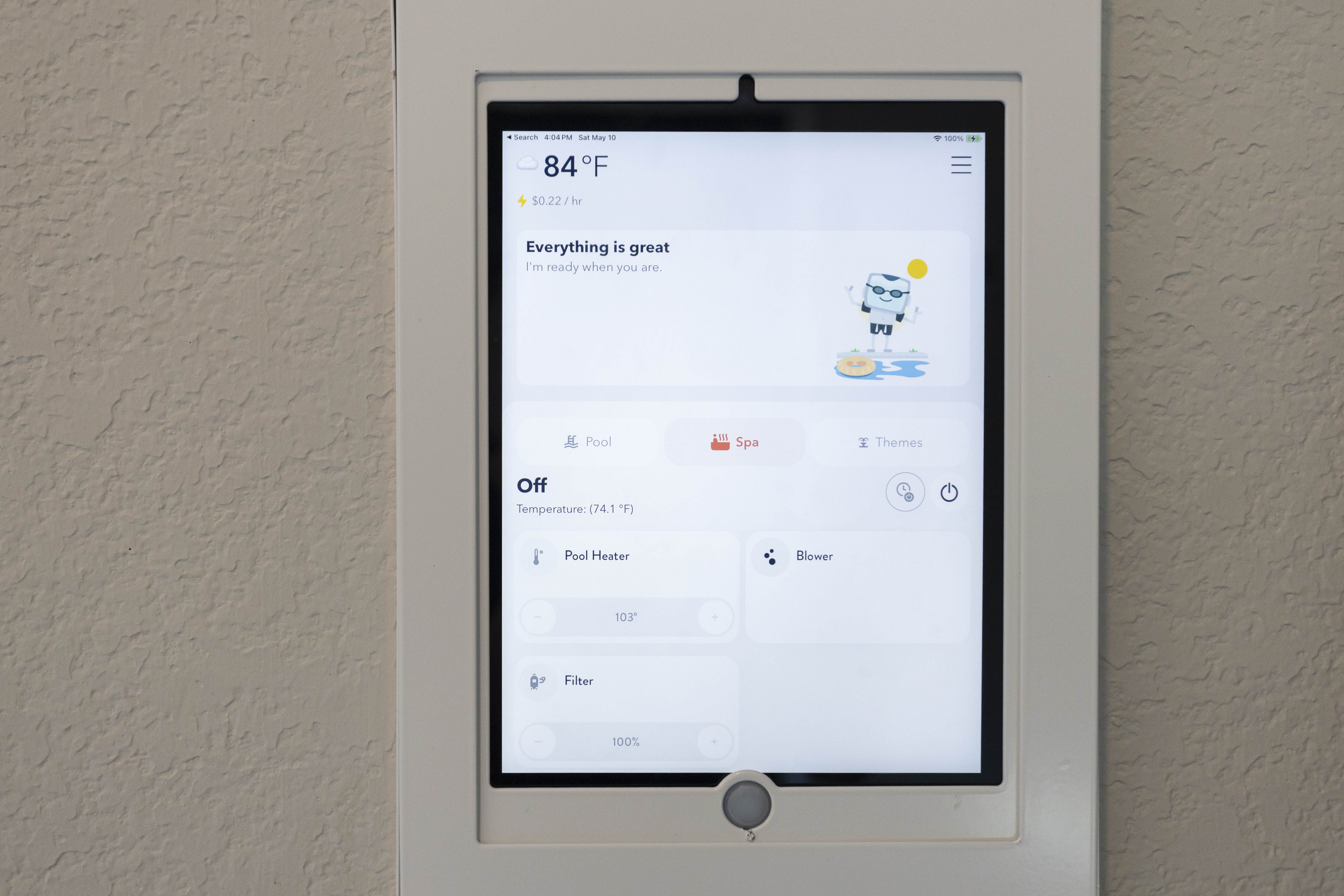 Backyard - Pool Control Panel